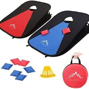 Himal Collapsible Portable Corn Hole Boards With 8 Cornhole Bean Bags (3 x 2-feet)