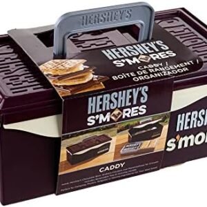 Hershey's S'mores Caddy | For S'mores on the Go | Store All the Essentials for Making S'mores | Perfect for Camping, Picnics, and Tailgating | Removable Tray and Carrying Handle | 00262HSY